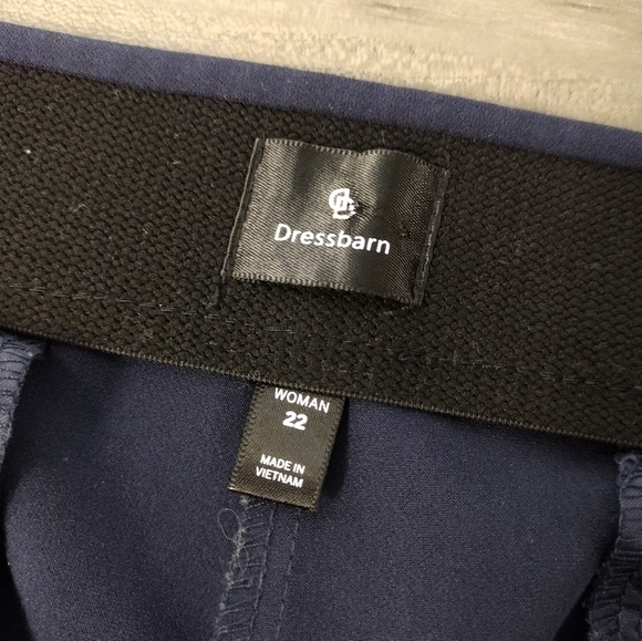 Dressbarn navy blue pull on elastic waist professional pant - Picture 3 of 9